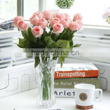 Home Wedding Decor Moisturizing Feel Roses Artificial Silk Flowers Wholesale photo-2