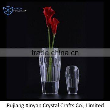 New coming unique design square crystal vase with good prices