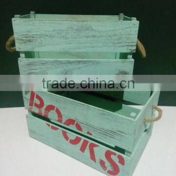Wooden Books Crates,printed Wooden Crate for Book,book Storage Wood Crates photo-5