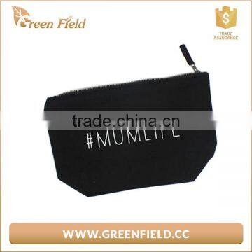 Black washable kraft paper cosmetic bag,unique washable paper makeup cosmetic bag