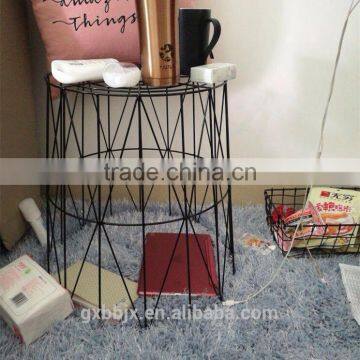 Metal Wire Storage Basket With Lid photo-4