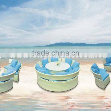 Round Combination Floor Sofa Lounge Suite for Garden