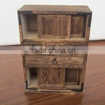 handmade antique mini wooden furniture or jewelry storage box