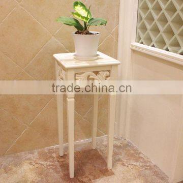 hot sale customized carved wooden display shelf for flower