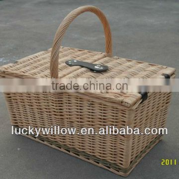 wholesale large wicker storage basket with lids and handle