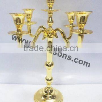 Wedding Centerpieces Gold Plated Candelabra photo-5