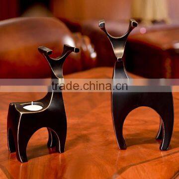 Retro Wedding Table Centerpieces Deer Tealight Candle Holder photo-2