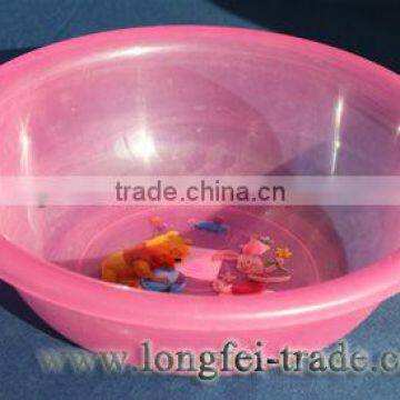 Household Pink Round Plastic Wash Basin