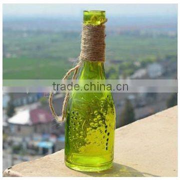 green color sapraying decorative glass vase