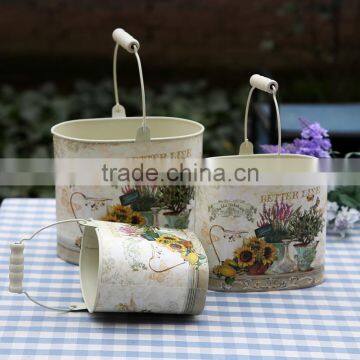 Leakproof Colorful Oval Shape Ice Bucket With Wooden Handle photo-2