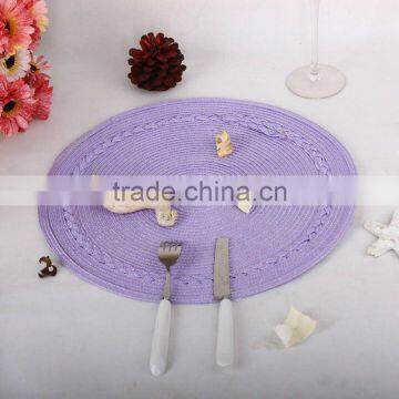 Tablware round placemat purple color