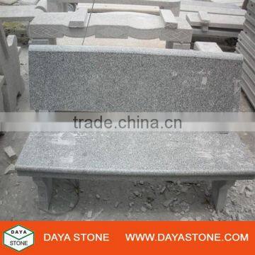 Garden granite chair with back support