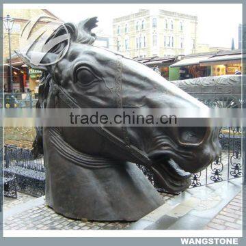 Horse head metal sculpture