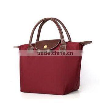 Foldable Nylon Shopping Bag With Zipper and Button Closure photo-3