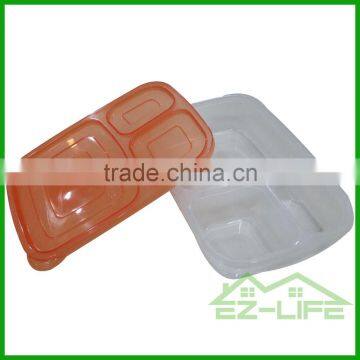 2017 Promotional 3 Compartment Reusable Plastic Food Storage Container Set photo-2