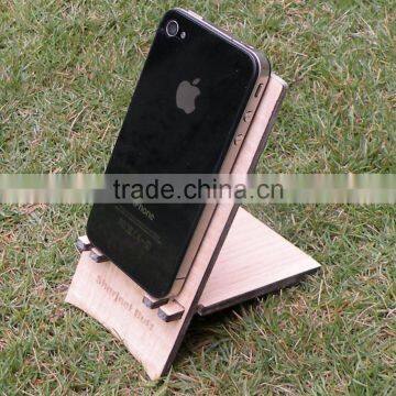 Laser Cut Solid Wooden Stand for Cellphone