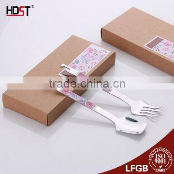 Factory Popular High Quality Food Grade Stainless Steel Tableware Fork and Spoon Set With Packing Gift Box photo-2