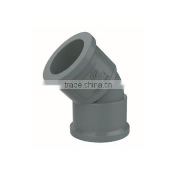 HIGH QUANLITY 45 DEG ELBOW OF PVC DIN STANDARD FITTINGS FOR WATER SUPPLY