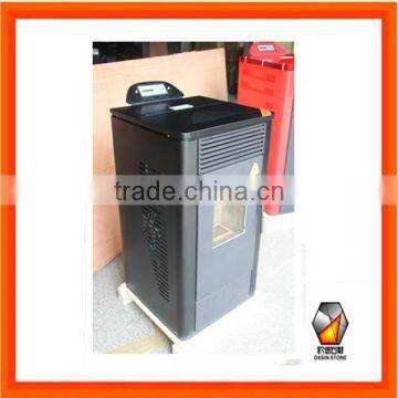 Pellet stove with boiler heating water with CE