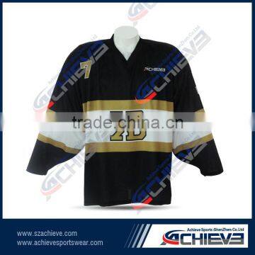 Custom active hockey shirts&print club ice hockey t shirts&sublimated team ice hockey shirts