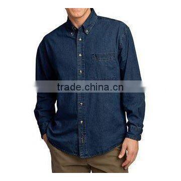 HOT!Stone Washed Summer Denim Shirt Workwear100%cotton
