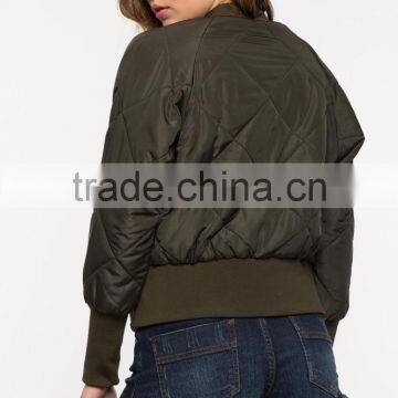 2016 Outdoor Custom Lady Quilted Bomber Jacket photo-5