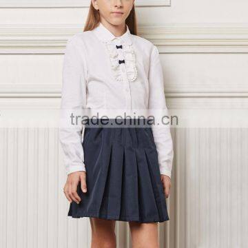School Girls Cotton Long Sleeve Shirt High School Apparel