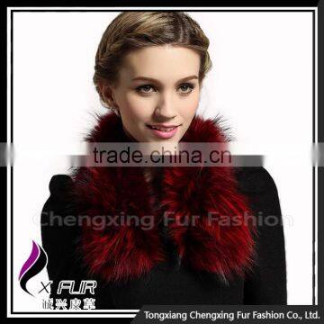 CX-S-47B Hot Selling Custom Color Raccoon Fur Trim Strips photo-3