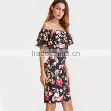 Maxnegio off Shoulder a Line Online Woman Summer Dresses photo-3