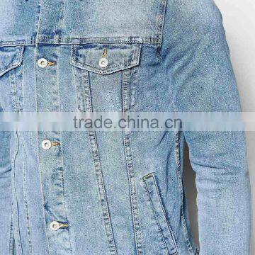 Light Blue With Two Pocket Men Casual Jacket With Button photo-3