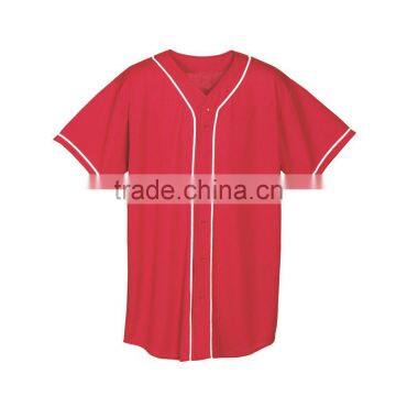 Youth Wicking Mesh Button Front Baseball Jersey Man Style Adult Double-Needle Hemmed Sport Tee Custom 100% Polyester Wicking photo-2