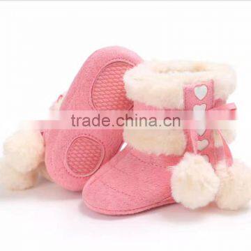 2017 Winter Suitable Wholesale Soft Woolen Baby Kids Cute Girls Snow Boots photo-4