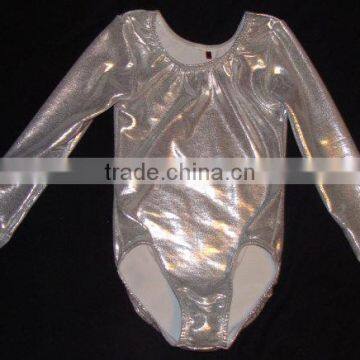 Long Sleeve Gymnastics Leotards in Any Color Fabric- Pink Twinkle Pictured photo-2