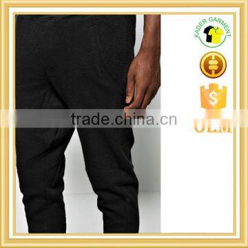 Black Sweat Pants Mens Gym Joggers Slim Fit Pants With Zipper photo-4