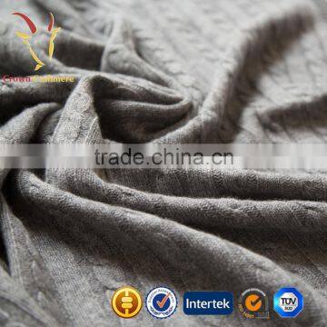 100% Cashmere Wool Cable Knitted Baby Blanket photo-3