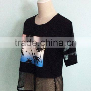 Hollow Out Girl Tshirt With Picture Pattern photo-5