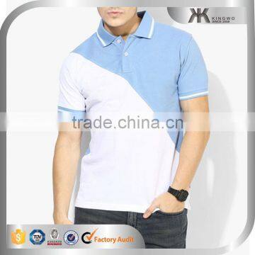 Contrast Colors Men's Latest Pattern Designs Polo T-hirts