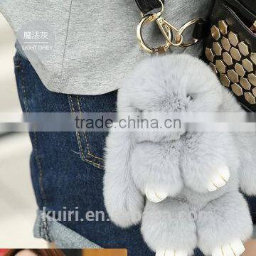 Rex Keychain Play Dead Rabbit Cute Doll Pendant Key Bag Pom Pom Toy Doll Car Keychain photo-6