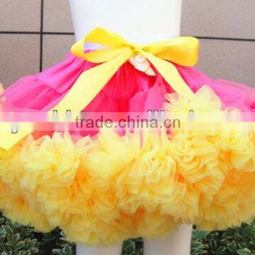 Hot Multicolor Girl Fluffy Pettiskirt With Bow Baby Pettiskirt