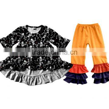 Halloween Fall Clothing Girls Clothes Wholesale Boutique Childrens Ruffle Baby Clothes photo-4
