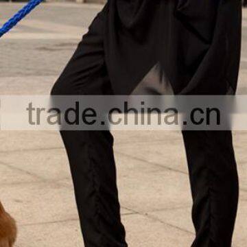 Runwaylover EY0619P Plus Size Clothing Full Length Trousers Women Casual Elastic Waist Chiffon Harem Pants photo-2