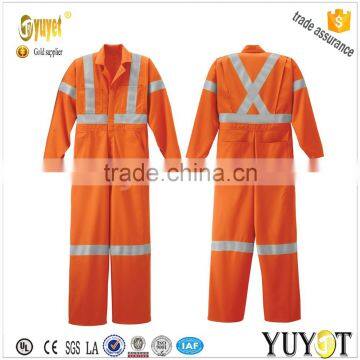 high visibility safety coveralls with 3M reflective tape