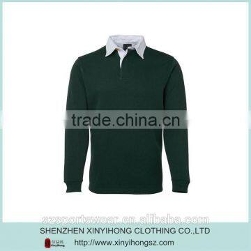 OEM high quality cotton material Rugby shirts with custom logo