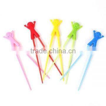 Children Kids Baby Beginner Cartoon Style Easy Fun Learning Training Helper Chopsticks Random Color photo-2