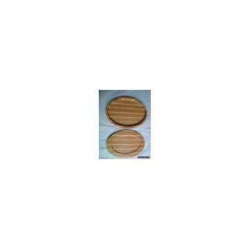 Bamboo oval tray and plate