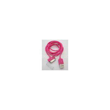 1.2M Pink USB A Type To Ipod 30Pin Connector High Speed Cable for IPhone 4S/4/3S/3G