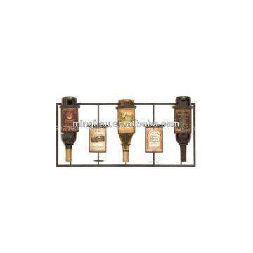 Rectangle Design Wall Mounted Wine Rack For 5 Bottles MH-MR-15025
