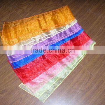 Organza sashes for chair cover decoration,chair tie, chair sash