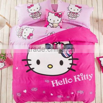 Hot selling hello kitty design for bedding sets,cottoon bedding set