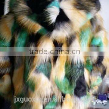 2014 new style fake colorful fur jacket